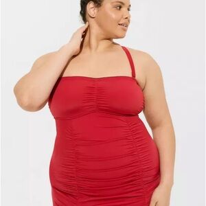 marilyn monroe ruched swim dress